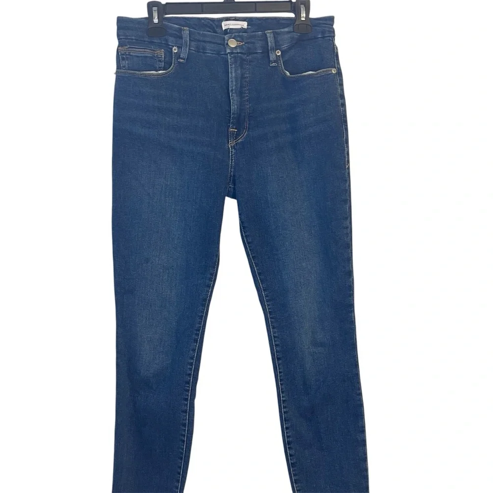 Good American Good Legs High Rise Skinny Jeans Super Stretch- Dark Blue - Picture 2 of 15